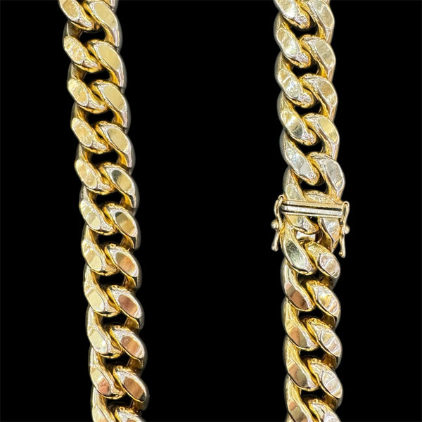 10KT Yellow Gold Jumbo High Polish Cuban Link Chain