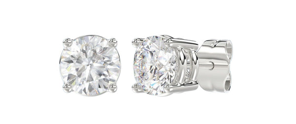 14Kt White Gold VS Quality Diamond Studs .50 carat tdw