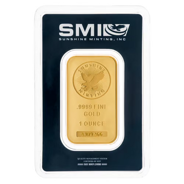 1 oz Gold Bar | Sunshine Minting