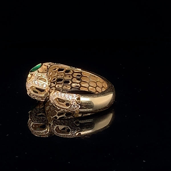 Gorgeous 18k snake ring