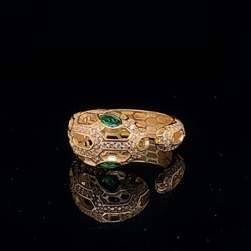 Gorgeous 18k snake ring