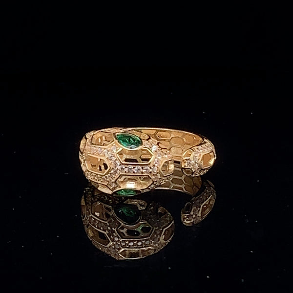 Gorgeous 18k snake ring